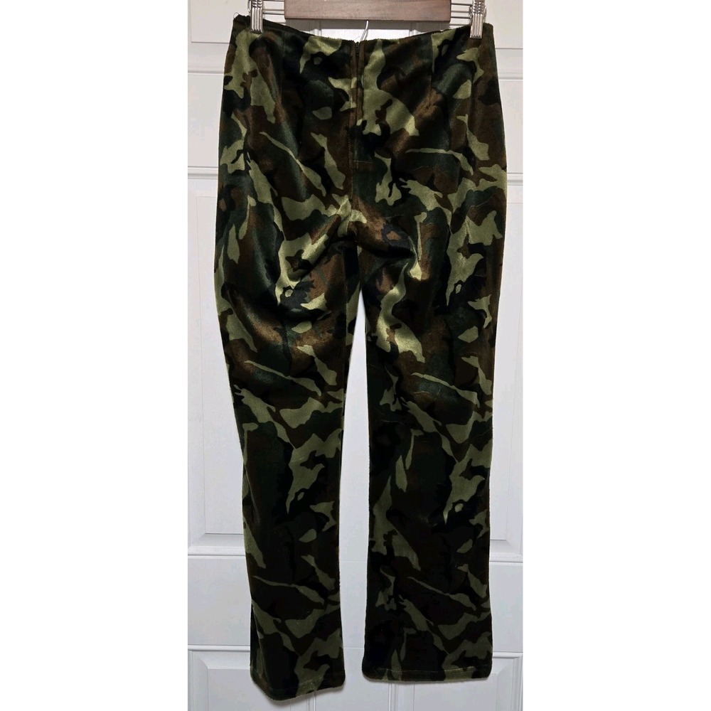 Lip Service Pants Vintage Y2K Camo Womens‎ Size Large Velour 30x31 Los Angeles - Picture 3 of 8